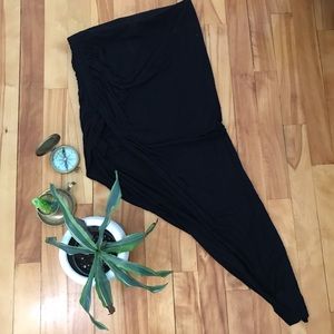 Black mermaid high low skirt